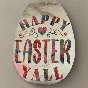 Metal tie dye Easter sign